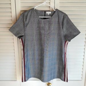 Love J Glen Plaid Shirt Tuxedo Stripe